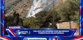 Fallece un hombre por incendios forestales en Apurímac