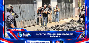 Incautan S/800 mil en autopartes robadas