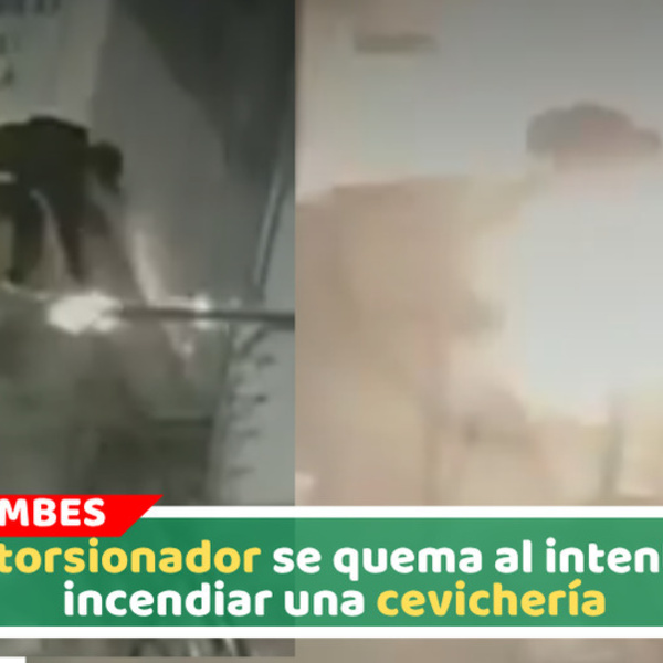 Extorsionador se quema al intentar incendiar una cevichería