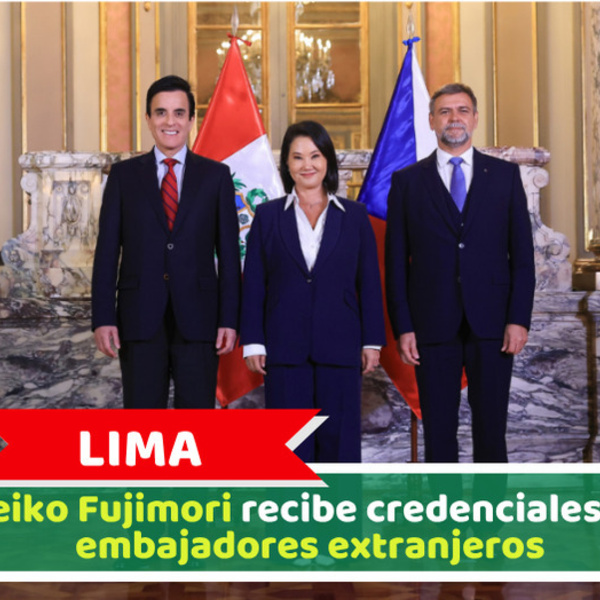 Lima: Keiko Fujimori recibe credenciales de embajadores extranjeros