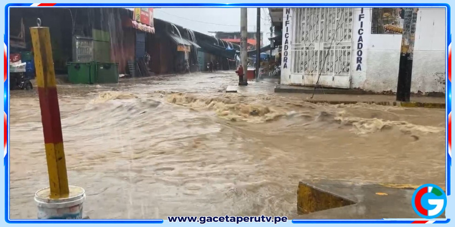 Piura: Chulucanas registra inundaciones y cierre del mercado modelo