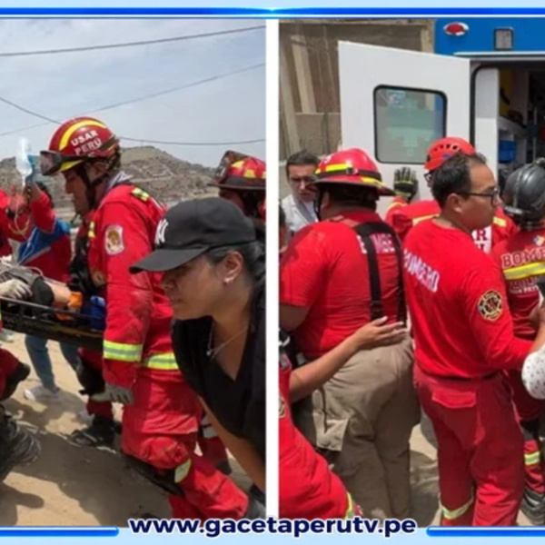 Ventanilla: Bomberos rescatan con vida a obrero sepultado por muro