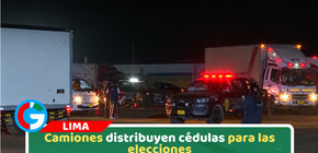 Camiones distribuyen cédulas para las elecciones