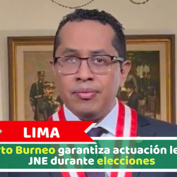 Lima: Roberto Burneo garantiza actuación legal del JNE durante elecciones