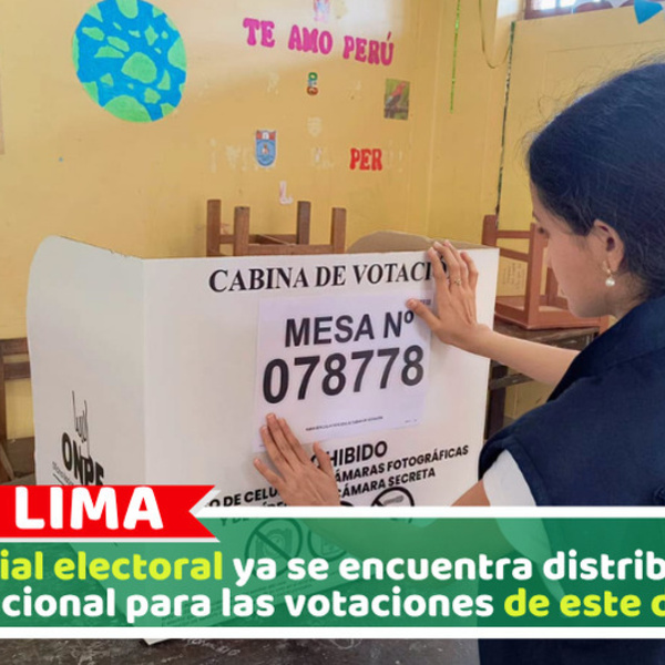 Material electoral ya se encuentra distribuido a nivel nacional para las votaciones de este domingo