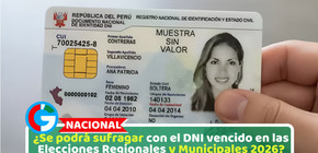 ¿Se podrá sufragar con el DNI vencido en las Elecciones Regionales y Municipales 2026?