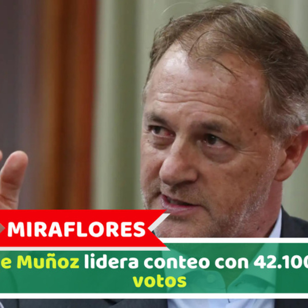 Miraflores: Jorge Muñoz lidera conteo con 42.100% de votos