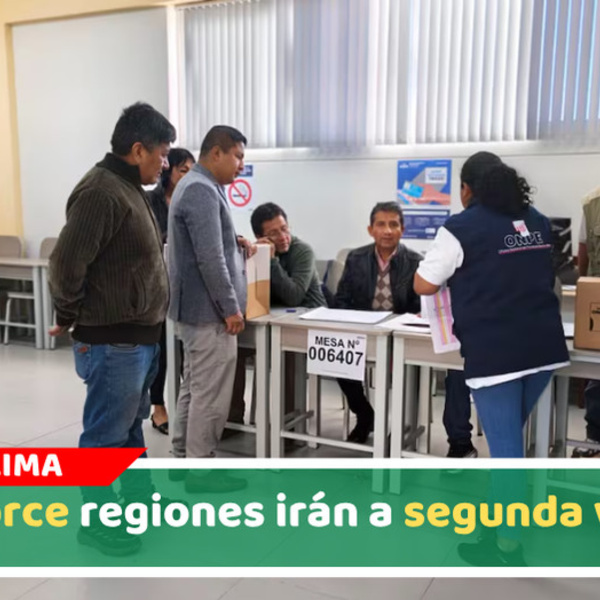 Catorce regiones irán a segunda vuelta