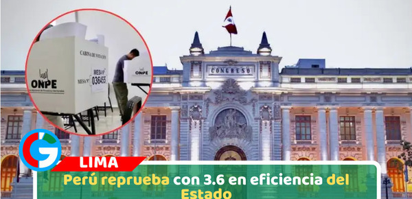 Perú reprueba con 3.6 en eficiencia del Estado