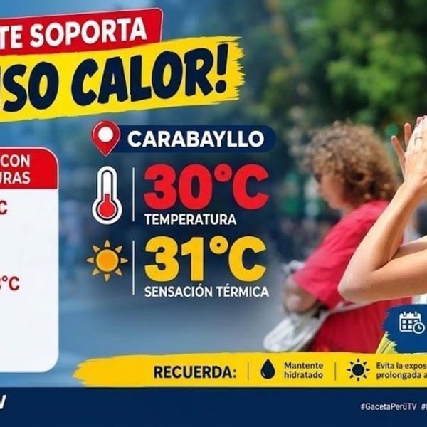 Carabayllo alcanza 30 °C y sensación térmica llega a 31 °C