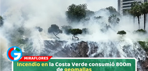 Incendio en la Costa Verde consumió 800m de geomallas