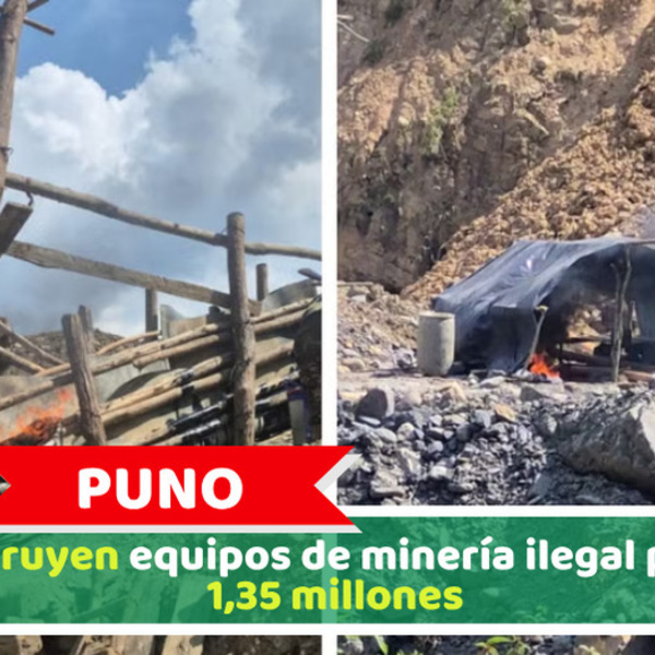 Puno: Destruyen equipos de minería ilegal por S/ 1,35 millones