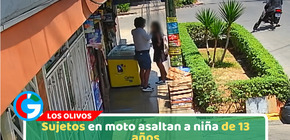 Sujetos en moto asaltan a niña de 13 años