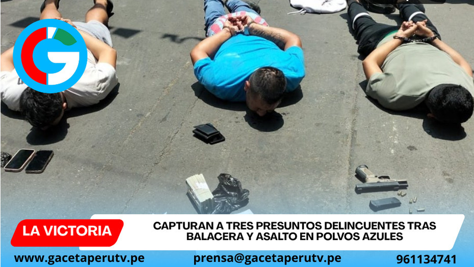 Capturan a tres presuntos delincuentes tras balacera y asalto en Polvos Azules