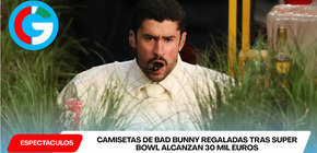 Camisetas de Bad Bunny regaladas tras Super Bowl alcanzan 30 mil euros