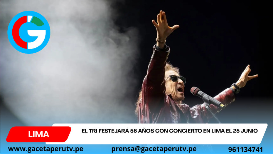 El Tri festejará 56 años con concierto en Lima el 25 junio