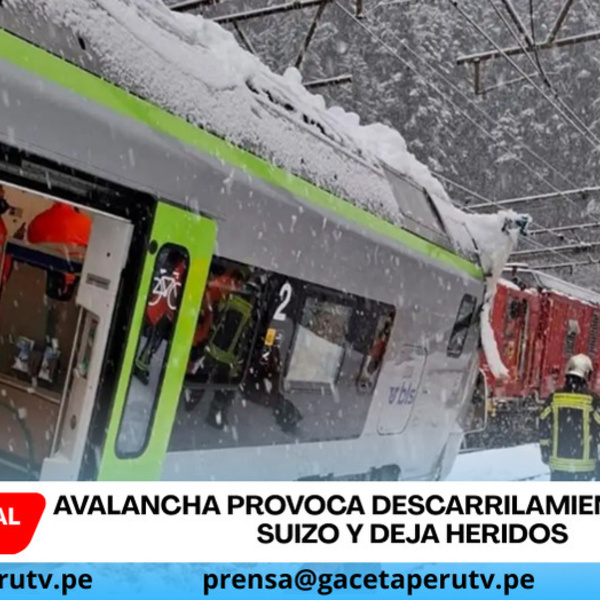 Avalancha provoca descarrilamiento de tren suizo y deja heridos