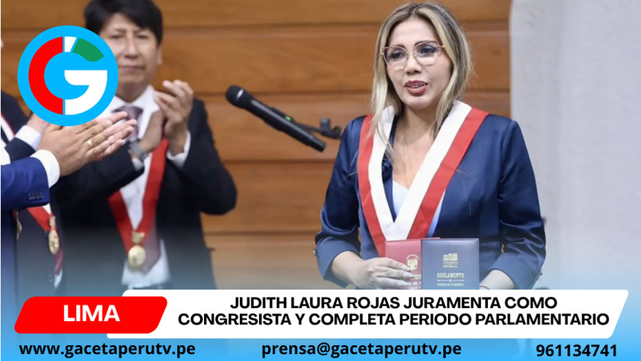 Judith Laura Rojas juramenta como congresista y completa periodo parlamentario