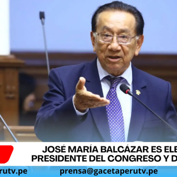 José María Balcázar es elegido presidente del Congreso y del Perú