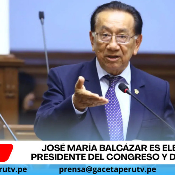 José María Balcázar es elegido presidente del Congreso y del Perú