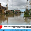 Indeci recomienda prepararse ante precipitaciones en la sierra y costa norte