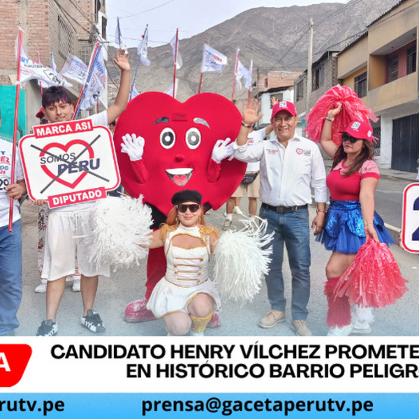 Candidato Henry Vílchez promete seguridad en histórico barrio peligroso de Belaunde