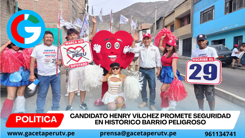 Candidato Henry Vílchez promete seguridad en histórico barrio peligroso de Belaunde