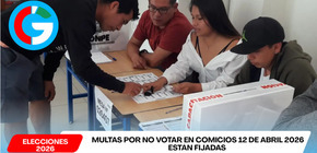 Multas por no votar en comicios 12 de abril 2026 están fijadas