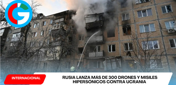 Rusia lanza más de 300 drones y misiles hipersónicos contra Ucrania