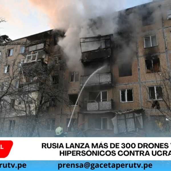 Rusia lanza más de 300 drones y misiles hipersónicos contra Ucrania