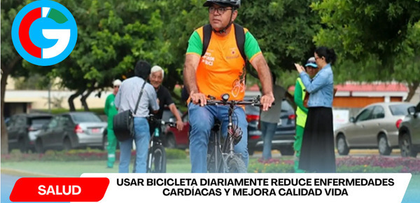Usar bicicleta diariamente reduce enfermedades cardíacas y mejora calidad vida