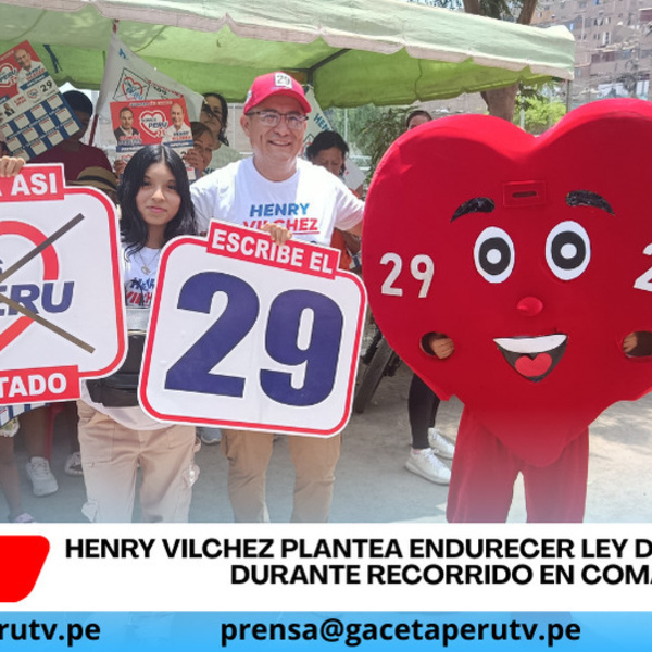 Henry Vilchez recorre Comas y propone endurecer ley de flagrancia