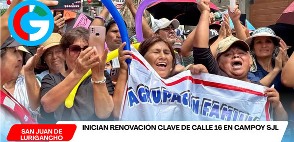 Inician renovación clave de calle 16 en Campoy SJL