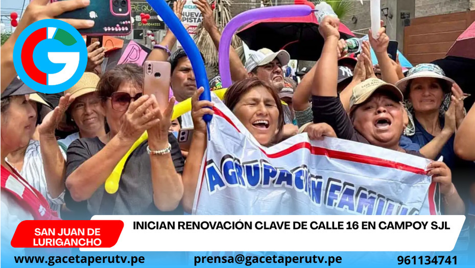 Inician renovación clave de calle 16 en Campoy SJL