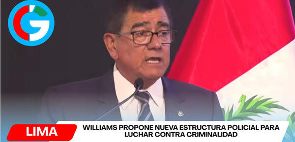 Williams propone transformar la PNP para combatir la criminalidad