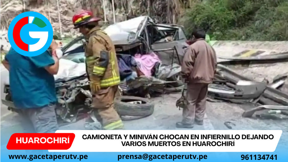 Violento choque deja muertos y heridos en El Infiernillo Huarochirí