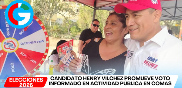 Candidato a Diputado Henry Vilchez orienta voto ciudadano en Comas rumbo a elecciones