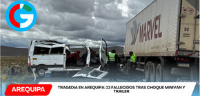 Arequipa: choque frontal deja 13 muertos y conmoción nacional