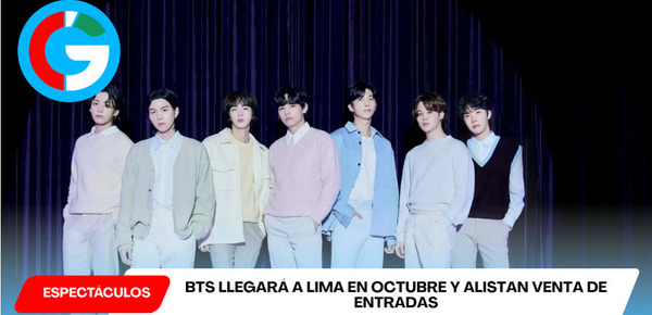 BTS llegará a Lima en octubre y alistan venta de entradas