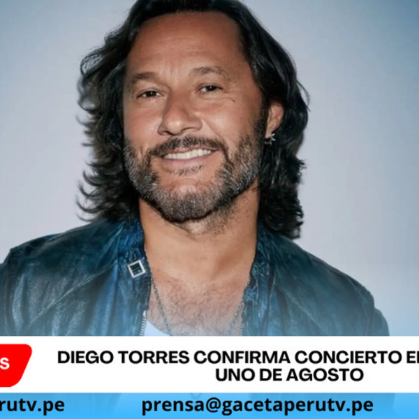 Diego Torres confirma concierto en Lima este uno de agosto