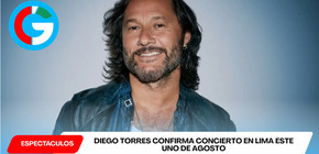 Diego Torres confirma concierto en Lima este uno de agosto