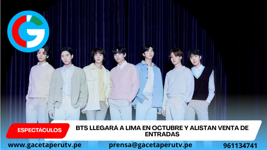 BTS llegará a Lima en octubre y alistan venta de entradas