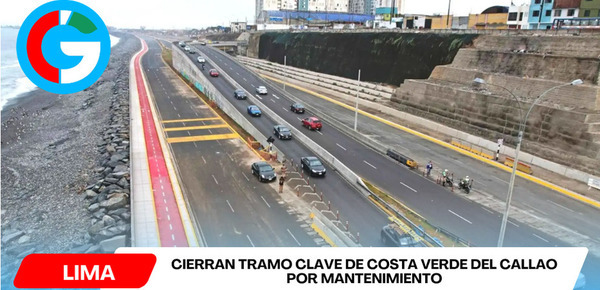 Cierran tramo clave de Costa Verde del Callao por mantenimiento