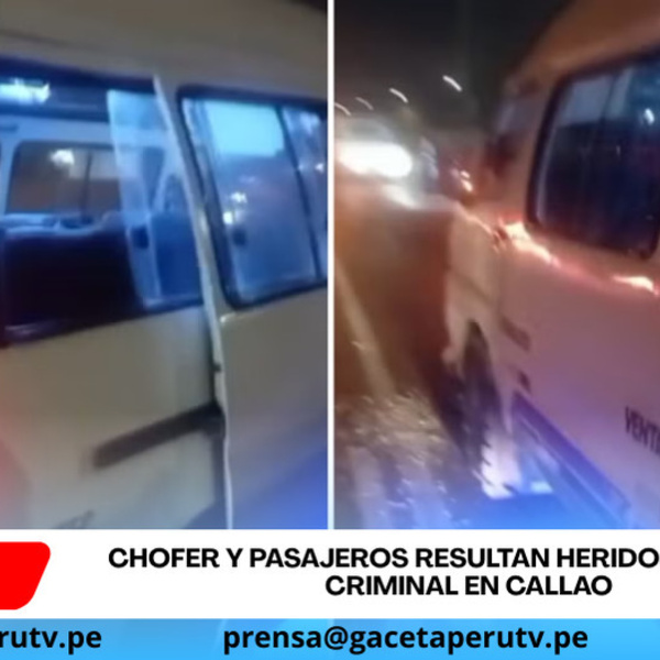 Delincuentes balean combi en el Callao dejando conductor y pasajeros heridos