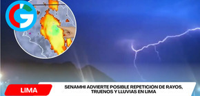 Senamhi advierte posible repetición de rayos, truenos y lluvias en Lima