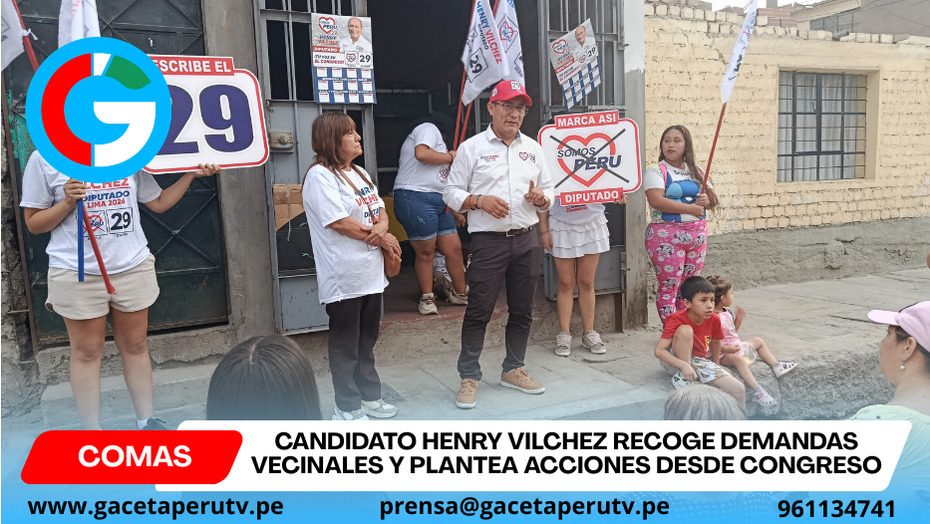 Candidato Henry Vilchez presenta propuestas y escucha demandas ciudadanas en Comas