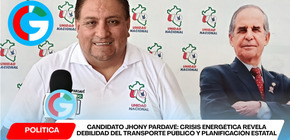 Candidato Pardavé expone Crisis energética dijo que hay fallas de planificación en transporte y energía