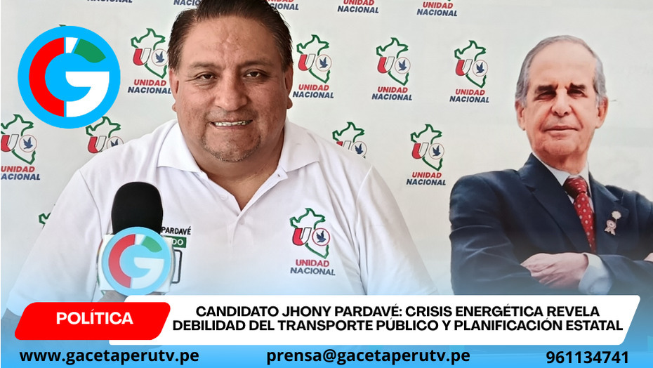 Candidato Pardavé expone Crisis energética dijo que hay fallas de planificación en transporte y energía