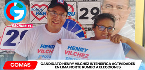 Henry Vilchez intensifica campaña en Lima Norte previo elecciones clave