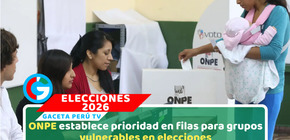 ONPE establece prioridad en filas para grupos vulnerables en elecciones